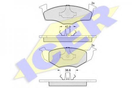  VW GOLF3/POLO/VENTO 1.2I-1.9D-SDI/1.4TDI 95-  181178 Icer