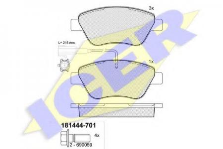 181444-701 (23705) FIAT Stilo/Idea 04- F 181444701 Icer