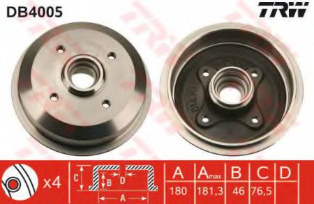 BREMSTROMMEL DB4005 TRW