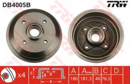 BREMSTROMMEL MIT LAGER DB4005B TRW