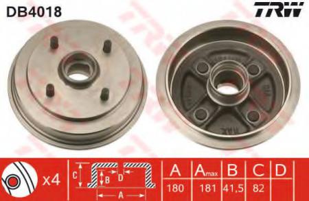 BREMSTROMMEL DB4018 TRW