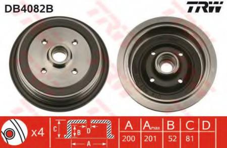 BREMSTROMMEL MIT LAGER DB4082B TRW