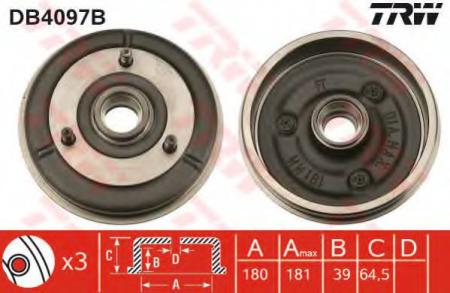 BREMSTROMMEL MIT LAGER DB4097B