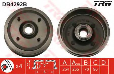 BREMSTROMMEL MIT LAGER DB4292B TRW