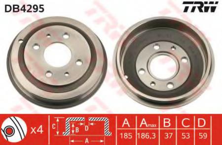 BREMSTROMMEL DB4295 TRW