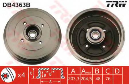 BREMSTROMMEL MIT LAGER DB4363B