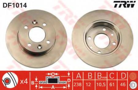  ..AUDI A3, VW BORA / GOLF 1.8 / 1.9TDI 96> DF1014