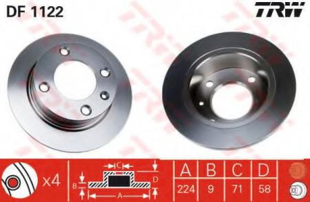    CITROEN: XANTIA 93-98, XANTIA 98-03, XANTIA BREAK 95-98, XANTIA BREAK 98-03 DF1122