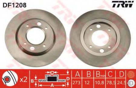 BREMSSCHEIBE DF1208 TRW