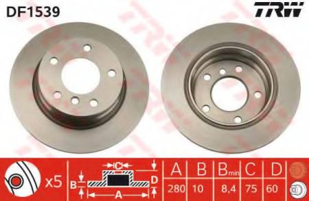    BMW: 3 90-98, 3 98-05, 3 COMPACT 01-05, 3 TOURING 95-99, 3  93-99, 3  92-99, 3  99-, Z4 03- DF1539