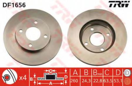 BREMSSCHEIBE DF1656 TRW