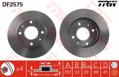    HY: SONATA I 88-93, SONATA II 93-98 DF2575 TRW