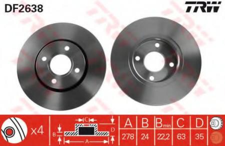 BREMSSCHEIBE DF2638