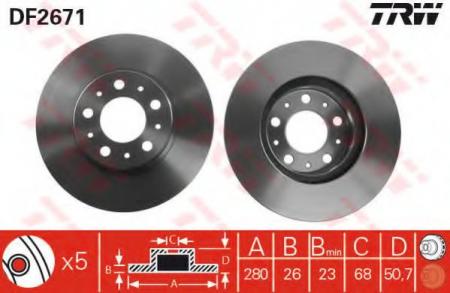    VOLVO: 850 91-96, 850  92-96, 940 92-98, 940 II 94-98, 940 II  94-98, 940 KOMBI 92-94, 960 II  94-96, C70  DF2671