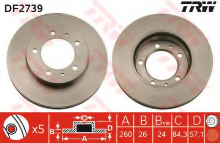 BREMSSCHEIBE DF2739 TRW