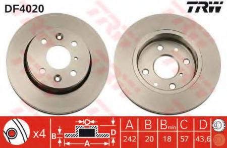    KIA: SEPHIA 95-, SEPHIA  93-, SHUMA 97-01, SHUMA  96-01 DF4020