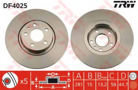   ALFA ROMEO 147 01-/156 97-05   .D=281. DF4025 TRW