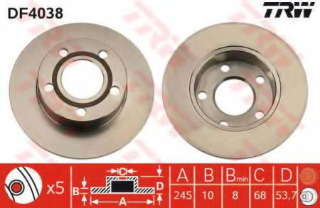   AUDI A6 QATTRO 1.8-4.2 97-05  D=245. DF4038