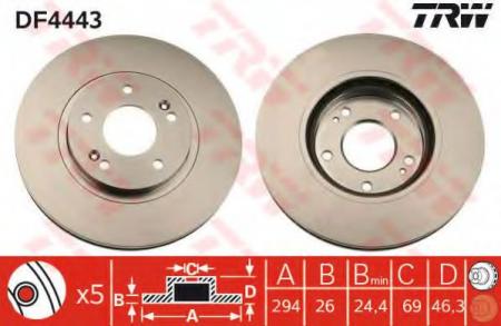    HY: SANTA FE 01-, TRAJET 00- DF4443