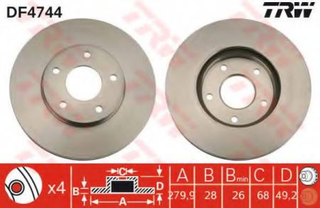 -  . . NISSAN ALMERA / PRIMERA 1.6-2.0 / 2.2D 00 -> DF4744