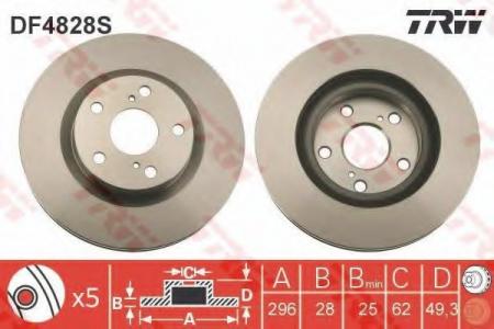    TOYOTA: AURIS (_ZE15_, _RE15_) 06-, RAV 4 III (ACA_, ACE_, ALA_, GSA3_) 05-, TOYOTA (FAW): RAV4   09- DF4828S