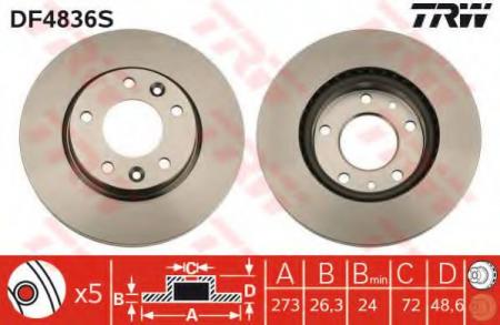    KIA: CARNIVAL (UP) 99-01 , CARNIVAL II (GQ) 01- DF4836S