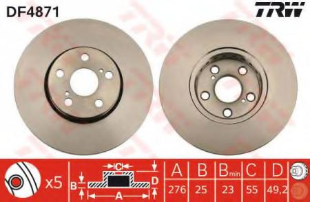 BREMSSCHEIBE DF4871 TRW