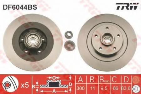    RENAULT: LAGUNA III (BT0/1) 07-, LAGUNA III GRANDTOUR (KT0/1) 07- DF6044BS