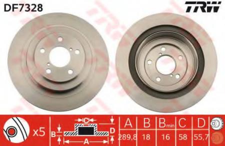    SUBARU: IMPREZA  (GD, GG) 00-, IMPREZA  (GD, GG) 00-, IMPREZA  (GF) 92-00 , LEGACY IV 03-, LEGACY IV  (B13_) DF7328