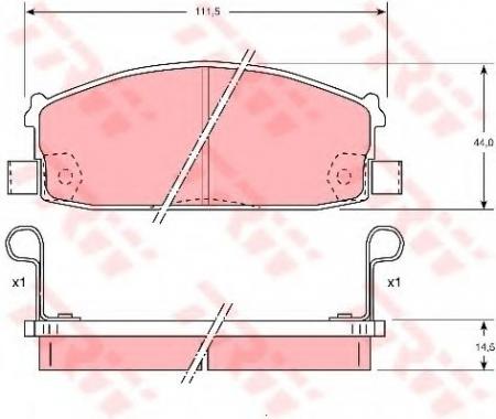 BREMSBELAGSATZ GDB1020