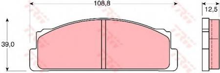 BREMSBELAGSATZ GDB105 TRW