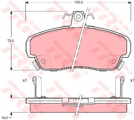 BREMSBELAGSATZ GDB1083 TRW