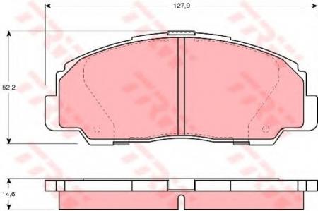 BREMSBELAGSATZ GDB1135 TRW