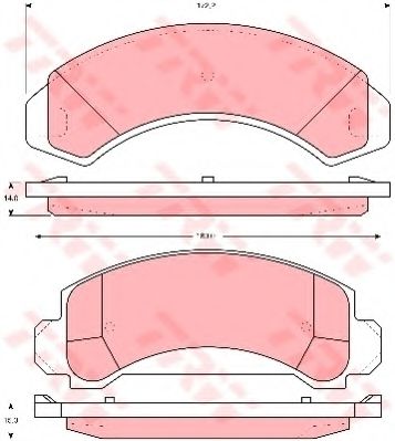 BREMSBELAGSATZ GDB1242 TRW