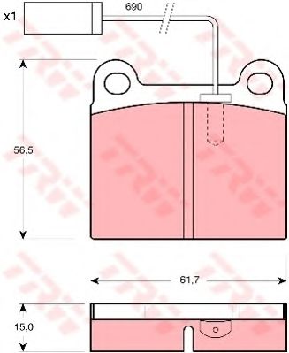 BREMSBELAGSATZ GDB1252