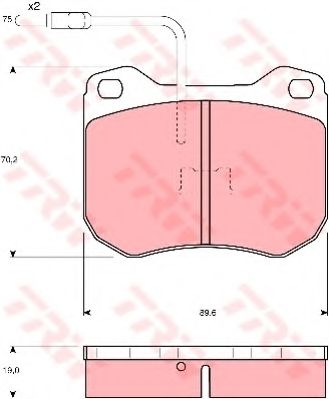 BREMSBELAGSATZ GDB173