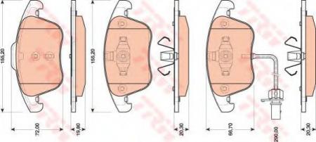    AUDI: A4  07 -, A4 ALLROAD  09 -, A4 AVANT  04 -, A4 AVANT  08 -, A5  07 -, A5 SPORTBACK 09 -, A5   09 - GDB1814