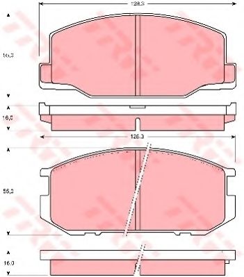 BREMSBELAGSATZ GDB216 TRW