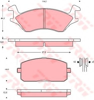 BREMSBELAGSATZ GDB234 TRW