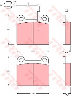 BREMSBELAGSATZ GDB240 TRW