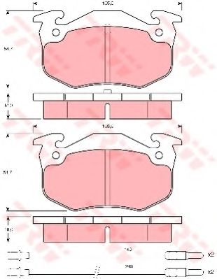 GDB313144 24=FDB428=571302X   .Citroen BX all 82-93,Peugeot 205 1.0-1.8D 85-87 GDB313 TRW