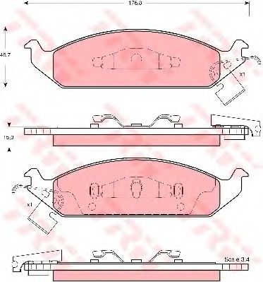     CHRYSLER: CIRRUS 94-00, STRATUS 95-, STRATUS  96-01,  DODGE: STRATUS 95- GDB4016