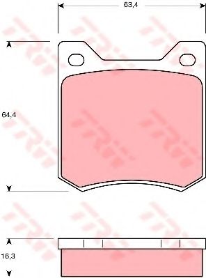 BREMSBELAGSATZ GDB550