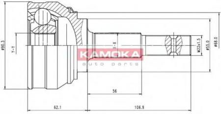 , . 25/23/55MM NISSAN ALMERA 95->/SUNNY 92 6536