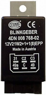 BLINKGEBER, 6 POLIG, 12 V 4DN008768021