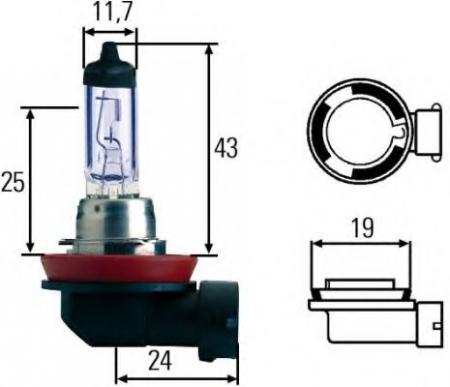   H8 12V 35W PGJ 191 BLUE LIGHT 8GH008356-181