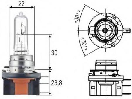  H15 12V 55/15W 8GJ168119-001 HELLA