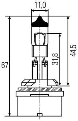 GLUEHLAMPE, 12 V HELLA 8GH008991021 8GH008991021