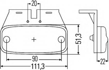 Seitenmarkierungsleuchte 2PS963639031 HELLA