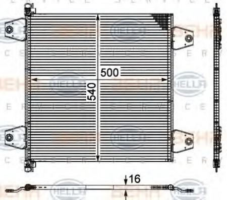 KONDENSATOR, TIEFE  16 MM 8FC351029091